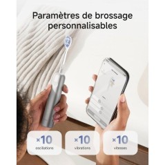 Brosse a dents électrique - LAIFEN - Wave Pro - Alu brossé - Mouveme