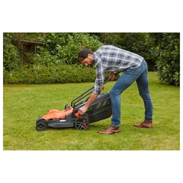 Tondeuse électrique filaire - BLACK&DECKER - BEMW461BH-QS - 1400W - 34cm de coupe