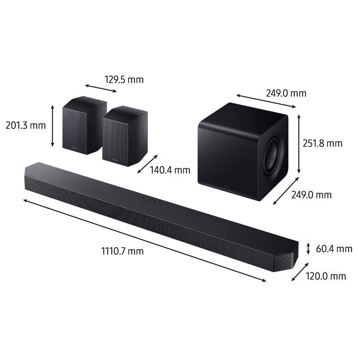Barre de son - SAMSUNG - HW-Q930H - 9.1.4 canaux - Caisson de basses sans fil - Enceintes arriere incluses Barre de son - SAMSUNG - HW-Q930H - 9.1.4 canaux - Caisson de basses sans fil - Enceintes arriere incluses