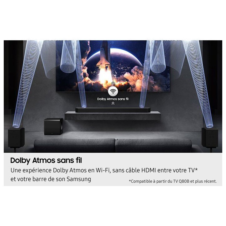 Barre de son - SAMSUNG - HW-Q930H - 9.1.4 canaux - Caisson de basses sans fil - Enceintes arriere incluses Barre de son - SAMSUNG - HW-Q930H - 9.1.4 canaux - Caisson de basses sans fil - Enceintes arriere incluses
