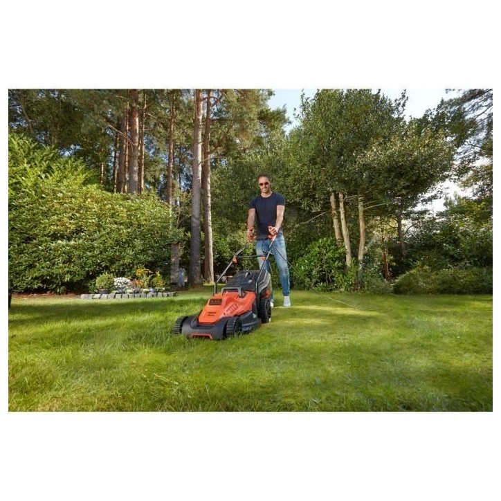 Tondeuse électrique filaire - BLACK&DECKER - BEMW471BH-QS - 1600W - 38cm de coupe