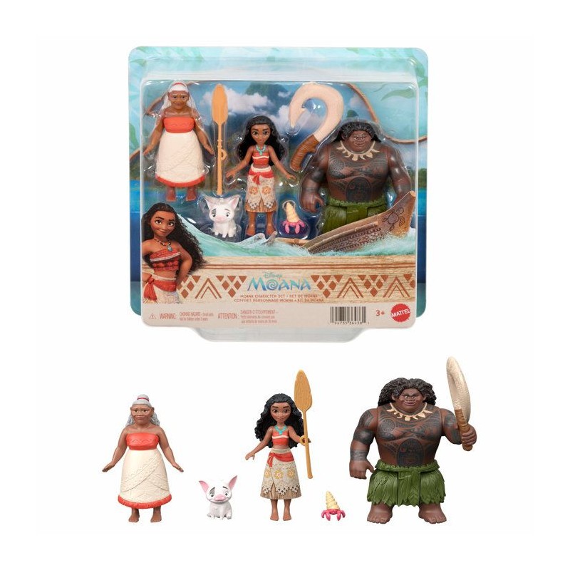 Coffret de figurines - Disney - Vaiana avec Maui et Gramma Tala - 3 mi
