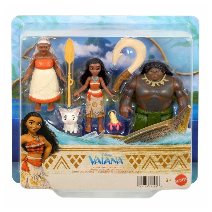 Coffret de figurines - Disney - Vaiana avec Maui et Gramma Tala - 3 mini-poupées 8 cm - Des 3 ans
