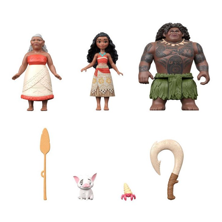 Coffret de figurines - Disney - Vaiana avec Maui et Gramma Tala - 3 mini-poupées 8 cm - Des 3 ans