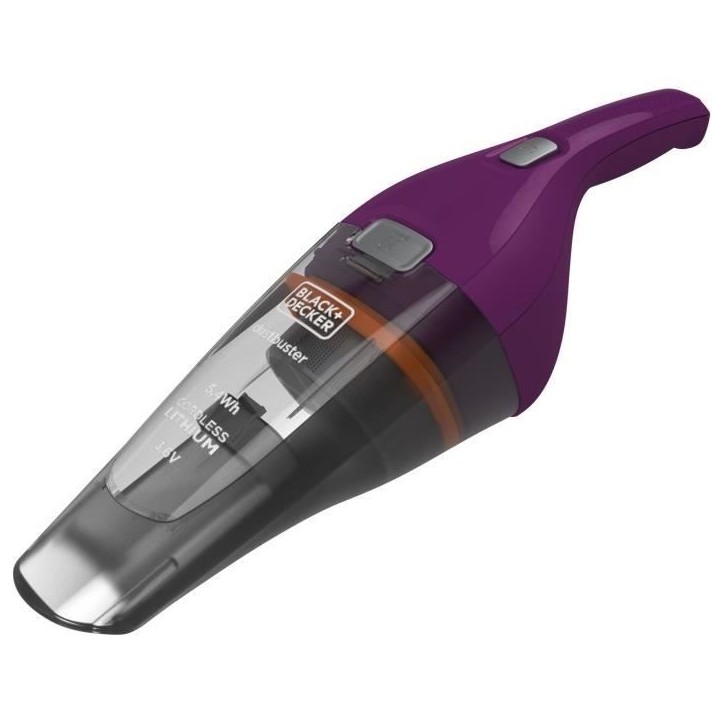 Aspirateur a main sans fil - BLACK & DECKER - NVC115W-QW - 8 AW - 3,6 V 1,5 Ah - Bordeaux Aspirateur a main sans fil - BLACK & DECKER - NVC115W-QW - 8 AW - 3,6 V 1,5 Ah - Bordeaux