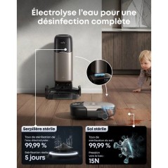 Robot Aspirateur Laveur - EUFY Omni S2 - Aspiration 30000Pa - station
