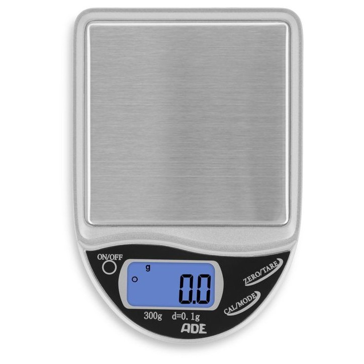 Balance de cuisine digitale - ADE - POCKET - Plastique ABS - De 0,1 a 300 Gr - Inclus 2 piles AAA Balance de cuisine digitale - ADE - POCKET - Plastique ABS - De 0,1 a 300 Gr - Inclus 2 piles AAA