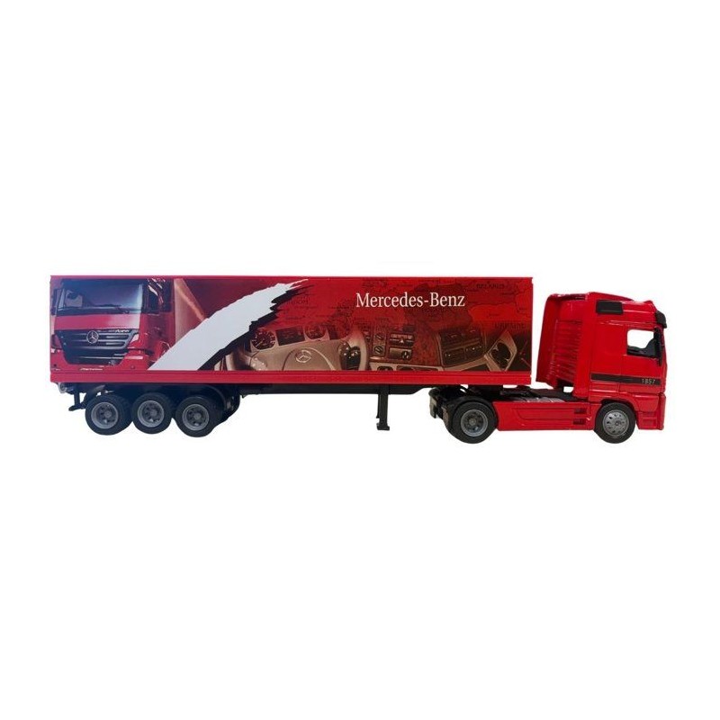 Camion miniature de collection - NEWRAY - Mercedes Benz avec remorque