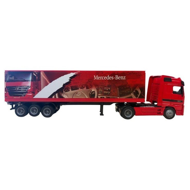 Camion miniature de collection - NEWRAY - Mercedes Benz avec remorque container - Rouge - 1/43 Camion miniature de collection - NEWRAY - Mercedes Benz avec remorque container - Rouge - 1/43