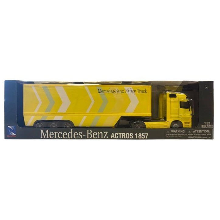 Camion miniature de collection - NEWRAY - Mercedes Benz Actros 1857 avec remorque - 1/32 Camion miniature de collection - NEWRAY - Mercedes Benz Actros 1857 avec remorque - 1/32