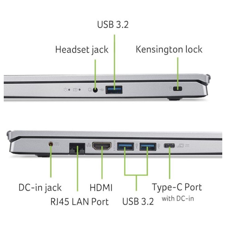 PC Portable ACER Aspire Go 15 : Sans Windows - 15.6 FHD IPS - AMD Ryzen 7 5825U - RAM 16Go - 512Go SSD