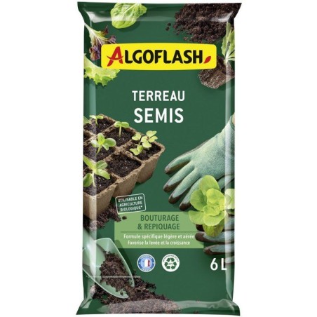 Terreau - ALGOFLASH - Semis bouturage repiquage - 6 L