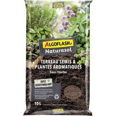 Terreau - ALGOFLASH NATURASOL - Semis plantes aromatiques - Sans tourb