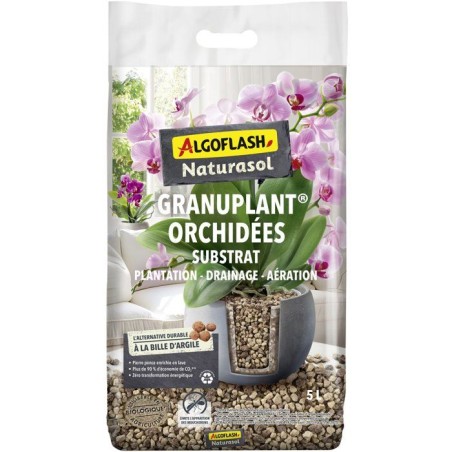 Pierre ponce - ALGOFLASH NATURASOL - Granuplant orchidées - 5 L