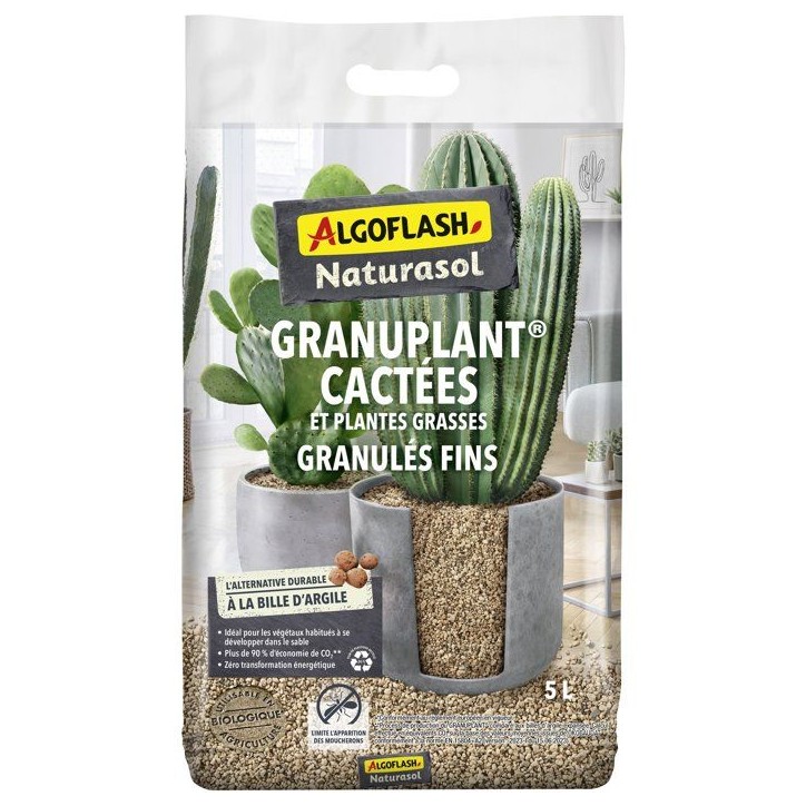 Pierre ponce - ALGOFLASH NATURASOL - Granuplant cactus - 5 L