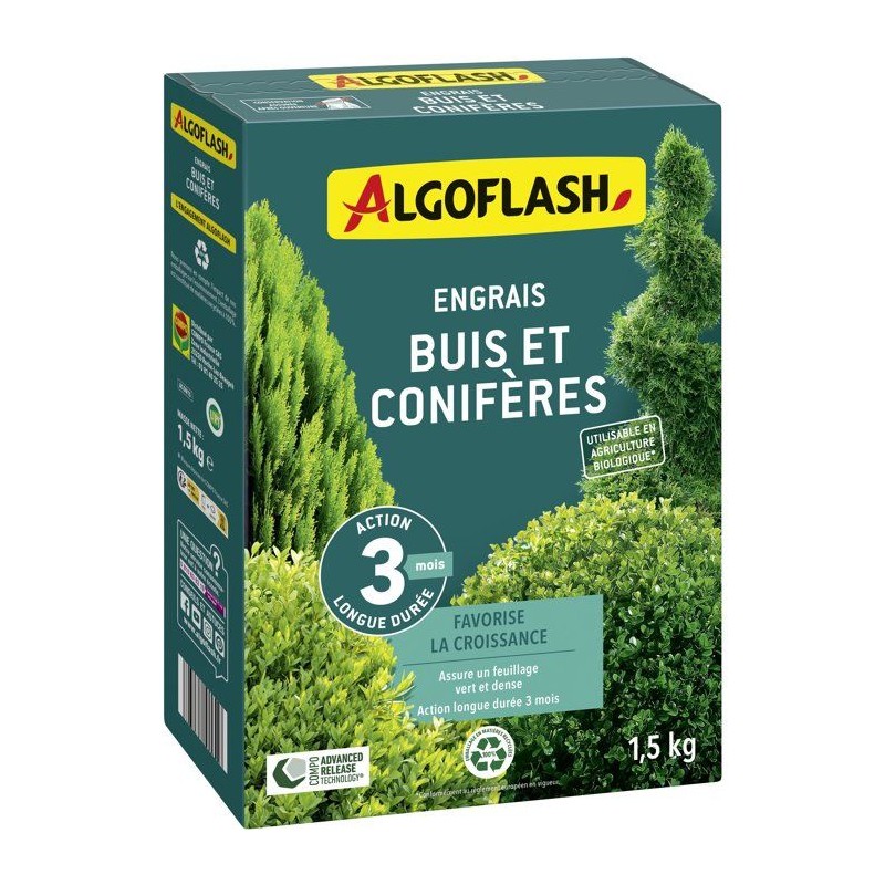 Engrais - ALGOFLASH - Buis coniferes - 1,5 kg - UAB