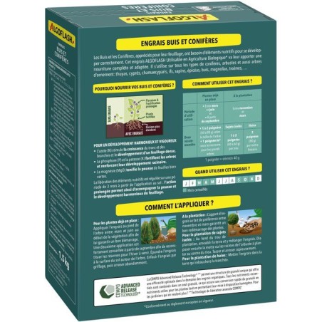 Engrais - ALGOFLASH - Buis coniferes - 1,5 kg - UAB