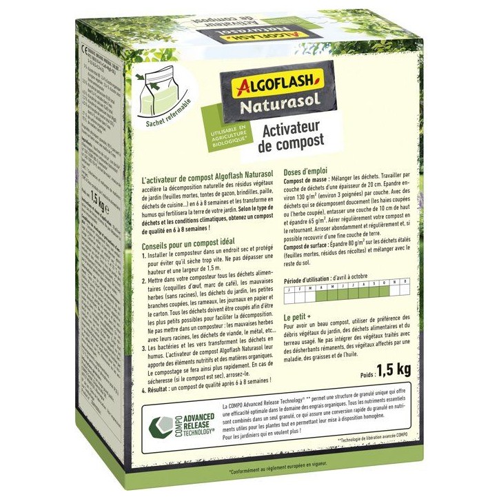 Activateur de compost - ALGOFLASH NATURASOL - 1,5 kg