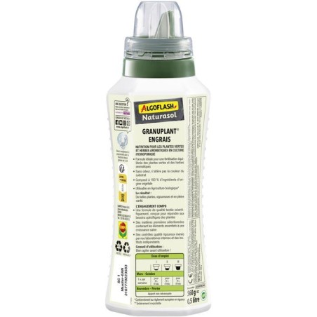 Engrais liquide - ALGOFLASH NATURASOL - Granuplant - 500 mL