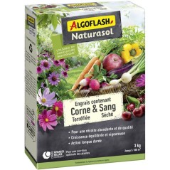 Engrais - ALGOFLASH NATURASOL - Corne torréfiée sang séché - 3 kg