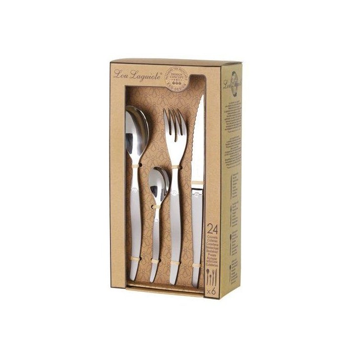 AMEFA Coffret de 24 couverts Gamme Jet - Argent