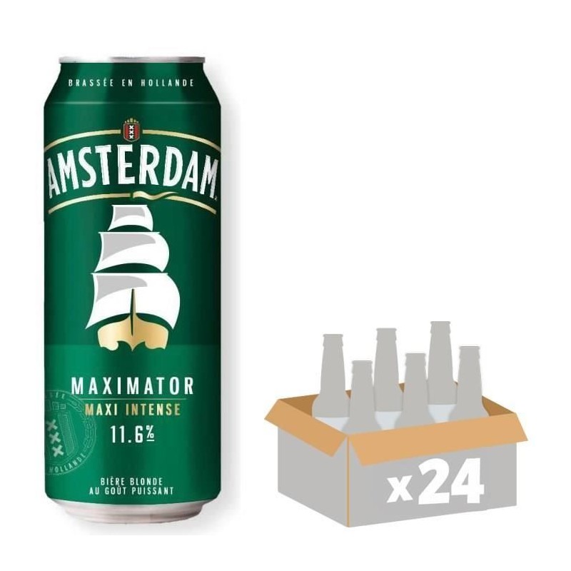 Biere Amsterdam Maximator Maxi intense - Canettes 24 x 50 cl - 11,6°
