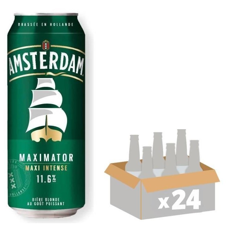Biere Amsterdam Maximator Maxi intense - Canettes 24 x 50 cl - 11,6°