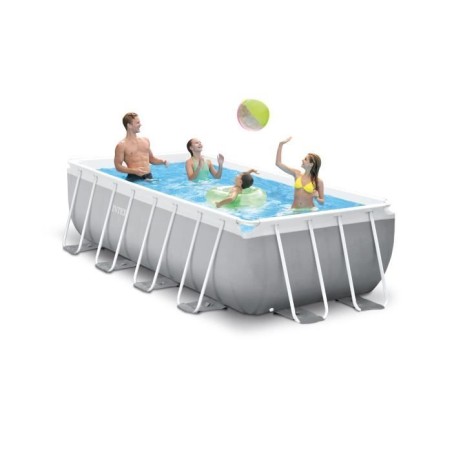 Kit Piscine hors sol tubulaire INTEX - Pris Frame - 400 x 200 x 100 cm - Rectangulaire (Livrée avec pompe et échelle) - 26788N