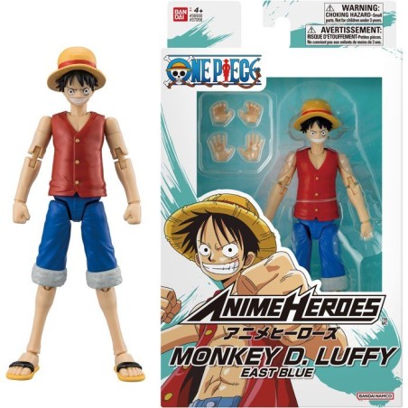 Figurine articulée Anime Heroes - Bandai - One Piece - Luffy East Blue - 17 cm
