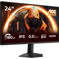 Écran PC Gamer - AOC - 23,8 - Full HD - 180 Hz - IPS - 0,5 ms - HDR10 Adaptive Sync