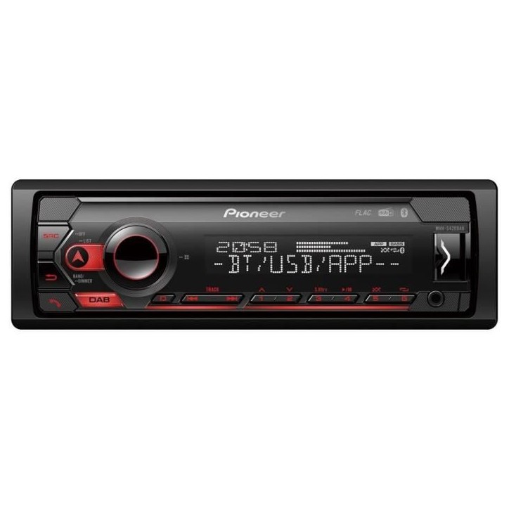 Autoradio - PIONEER - 1DIN - Bluetooth - DAB - USB - Connecté via application Pioneer Smart Sync