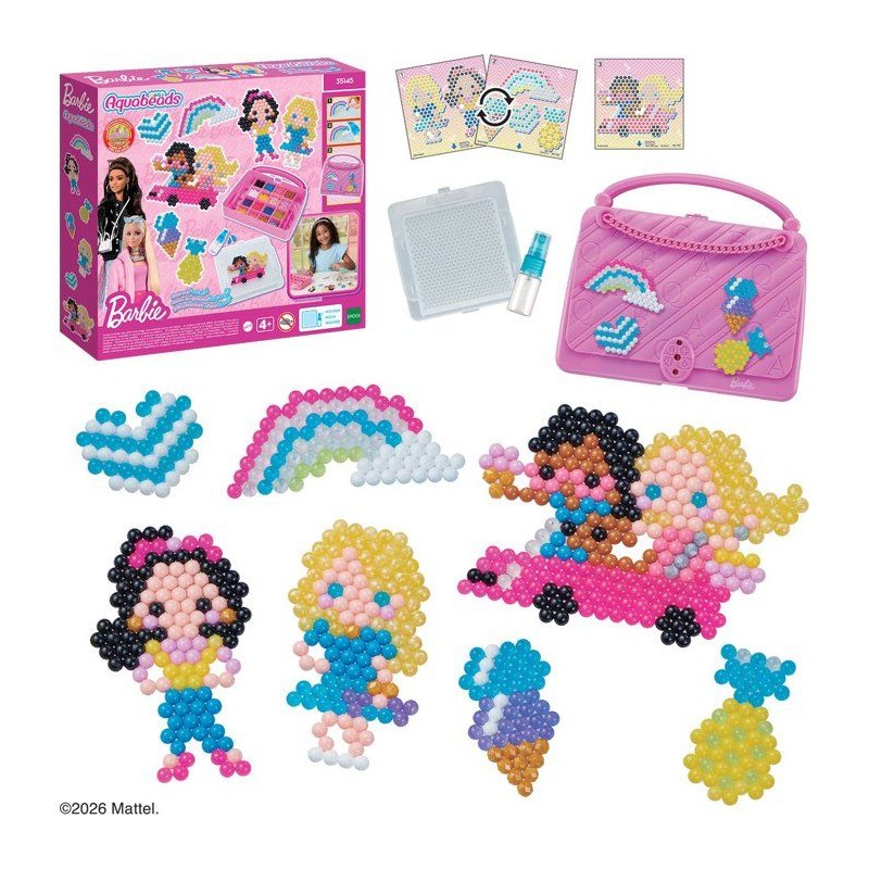 La mallette de Barbie - Aquabeads - 35145 - Perles qui collent avec de
