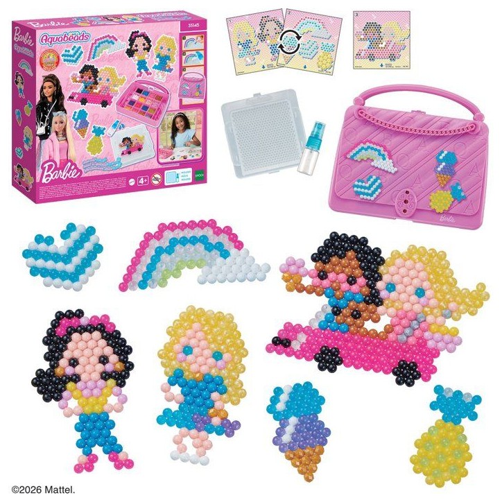 La mallette de Barbie - Aquabeads - 35145 - Perles qui collent avec de l'eau, loisir créatif pour enfant La mallette de Barbie - Aquabeads - 35145 - Perles qui collent avec de l'eau, loisir créatif pour enfant