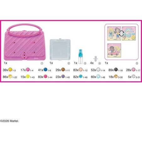La mallette de Barbie - Aquabeads - 35145 - Perles qui collent avec de l'eau, loisir créatif pour enfant