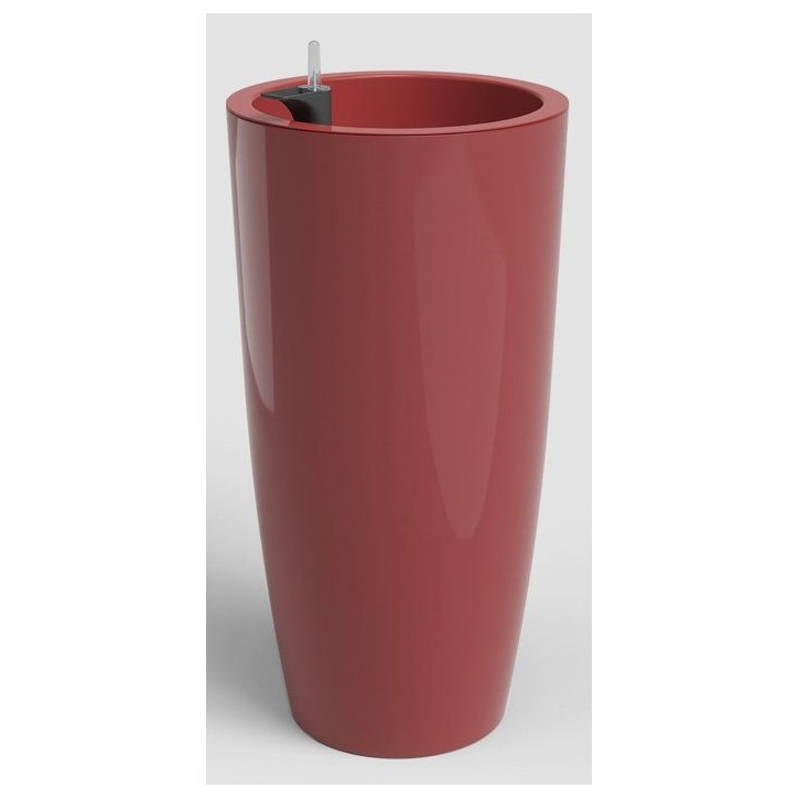 Pot de fleur haut rond avec systeme auto-arrosage SANTONI SWS - Plastique - Rouge foncé - Ø33 x H65 cm - Int/Ext - ARTEVASI Pot de fleur haut rond avec systeme auto-arrosage SANTONI SWS - Plastique - Rouge foncé - Ø33 x H65 cm - Int/Ext - ARTEVASI