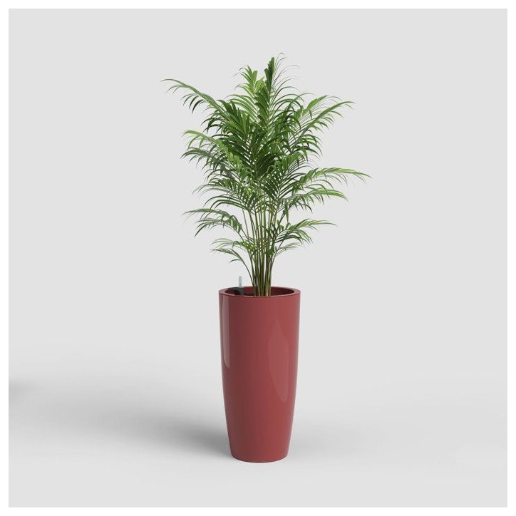 Pot de fleur haut rond avec systeme auto-arrosage SANTONI SWS - Plastique - Rouge foncé - Ø33 x H65 cm - Int/Ext - ARTEVASI Pot de fleur haut rond avec systeme auto-arrosage SANTONI SWS - Plastique - Rouge foncé - Ø33 x H65 cm - Int/Ext - ARTEVASI