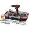 Kit perceuse visseuse sans fil - 18V - BLACK+DECKER - BDCDC18BAST-QW -