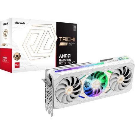 ASROCK - RX9000 - Carte graphique - Radeon RX 9070 XT - RX9070XT TCW - 16 Go GDDR6