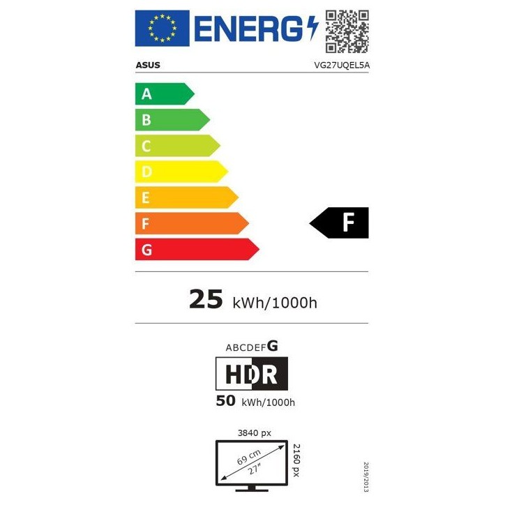 Ecran PC Gamer - ASUS - 27 - 4K UHD 3840x2160 - 310Hz - IPS - 0.3ms - VG27UQEL5A