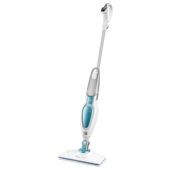 BLACK+DECKER - FSM16CD-QS - Balai nettoyeur vapeur 3 en 1 1600W - 2 microfibres + 1 accesoire pour tapis inclus - Câble 6M BLACK+DECKER - FSM16CD-QS - Balai nettoyeur vapeur 3 en 1 1600W - 2 microfibres + 1 accesoire pour tapis inclus - Câble 6M
