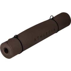 Tapis de Yoga - ATHLECIA - KESHA - L 133 x l 61 cm - TPE - Chocolat