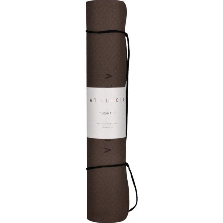 Tapis de Yoga - ATHLECIA - KESHA - L 133 x l 61 cm - TPE - Chocolat