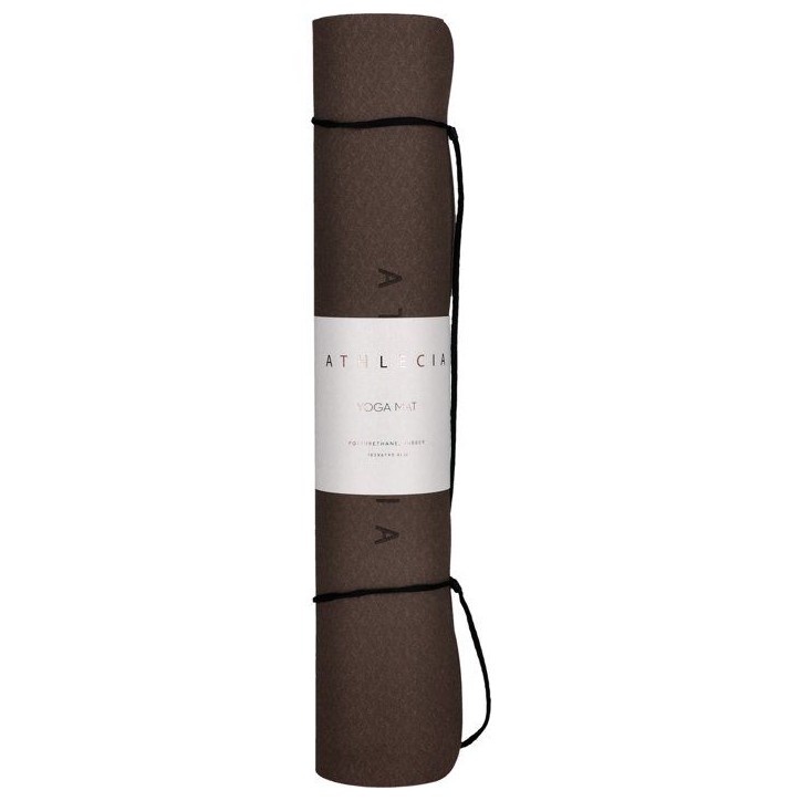 Tapis de Yoga - ATHLECIA - KESHA - L 133 x l 61 cm - TPE - Chocolat