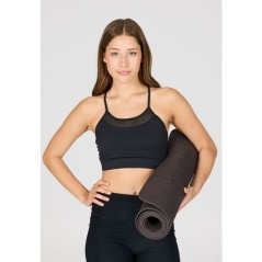 Tapis de Yoga - ATHLECIA - KESHA - L 133 x l 61 cm - TPE - Chocolat