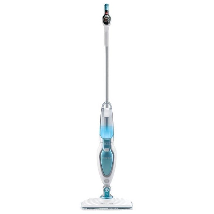 BLACK+DECKER - FSM16CD-QS - Balai nettoyeur vapeur 3 en 1 1600W - 2 microfibres + 1 accesoire pour tapis inclus - Câble 6M BLACK+DECKER - FSM16CD-QS - Balai nettoyeur vapeur 3 en 1 1600W - 2 microfibres + 1 accesoire pour tapis inclus - Câble 6M