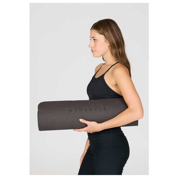 Tapis de Yoga - ATHLECIA - KESHA - L 133 x l 61 cm - TPE - Chocolat