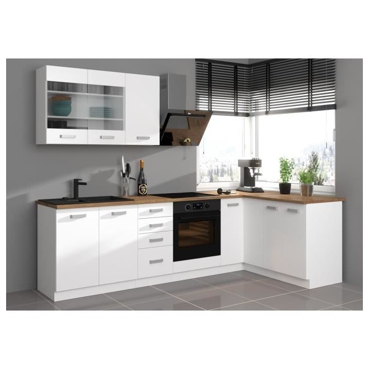 ATLAS Meuble hotte - Décor blanc - L60 x P31 x H72 cm