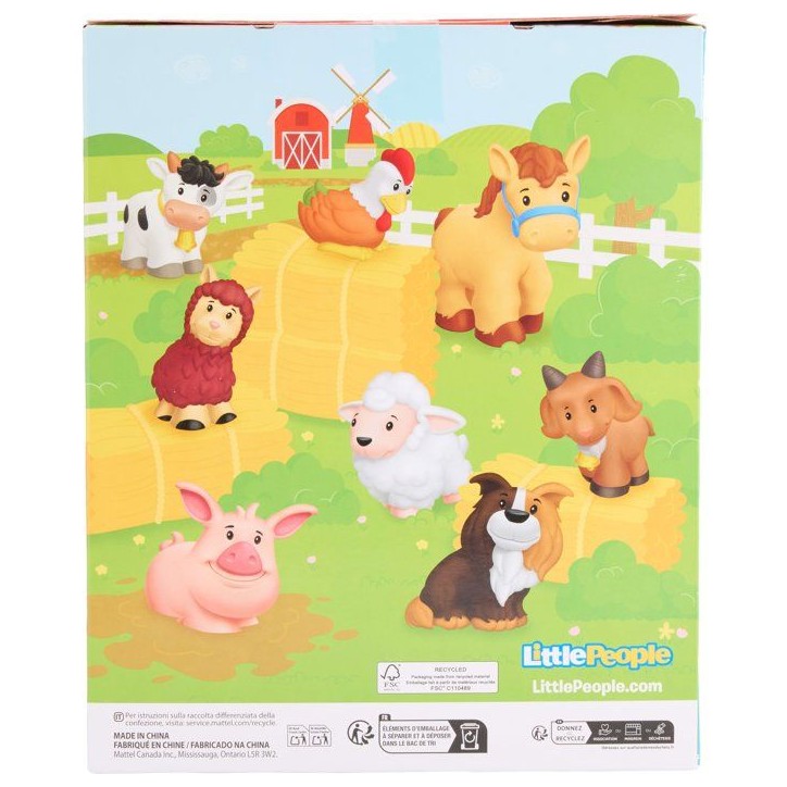 Coffret figurines - FISHER-PRICE - Little People Animaux GFL21 - 8 figurines - Ferme