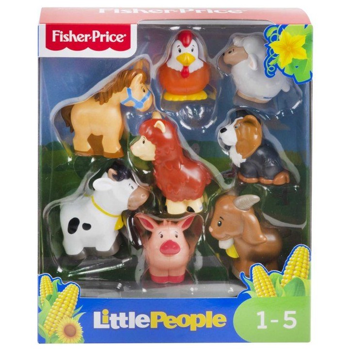 Coffret figurines - FISHER-PRICE - Little People Animaux GFL21 - 8 figurines - Ferme