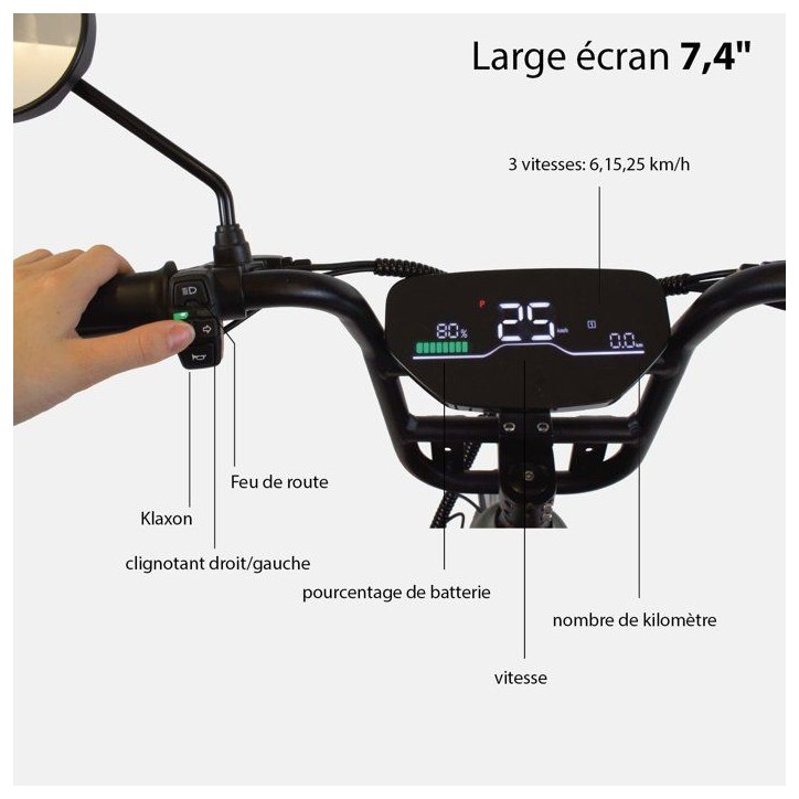 Trottinette électrique - WISPEED - WIMOB Plus - Gris Trottinette électrique - WISPEED - WIMOB Plus - Gris
